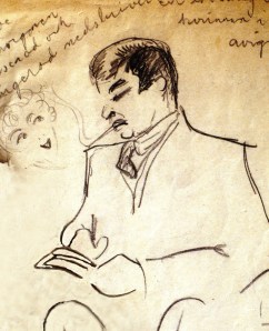 Astri porträtt av EvertStor porträtt 1920 från resa på Rivieran